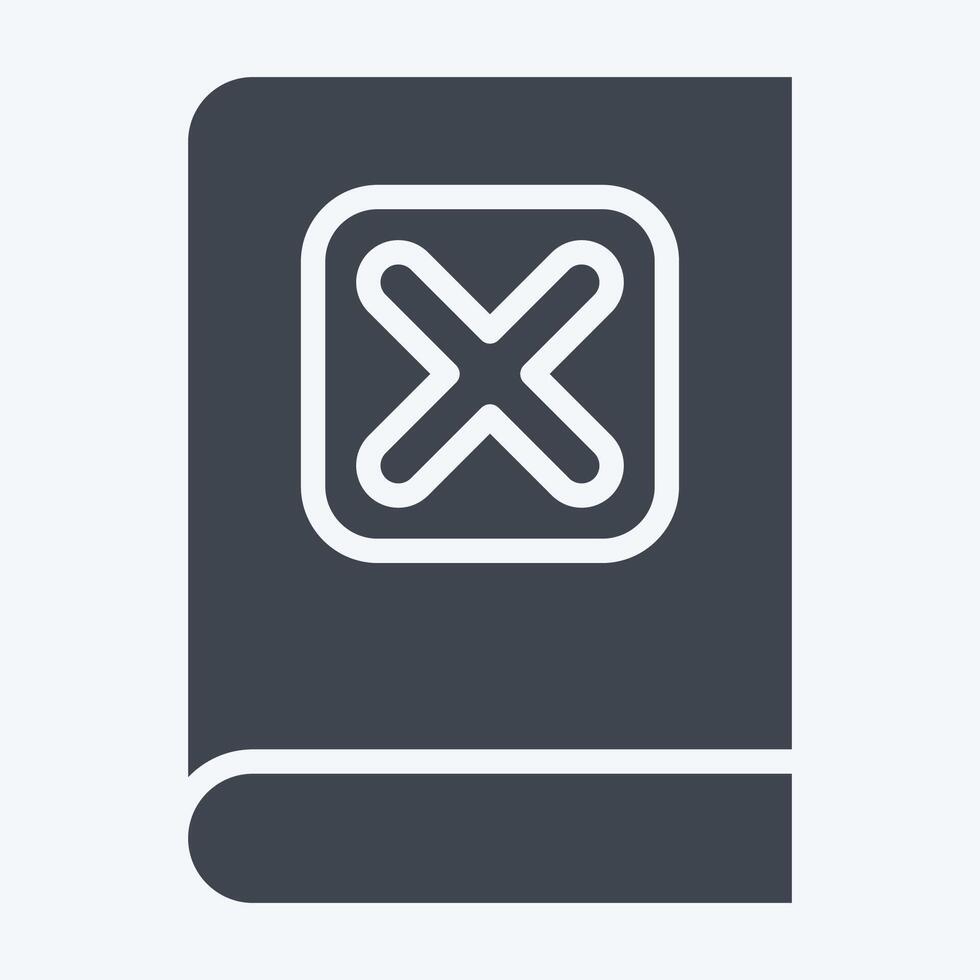 Icon Manual. related to Exclamation symbol. glyph style. design editable vector