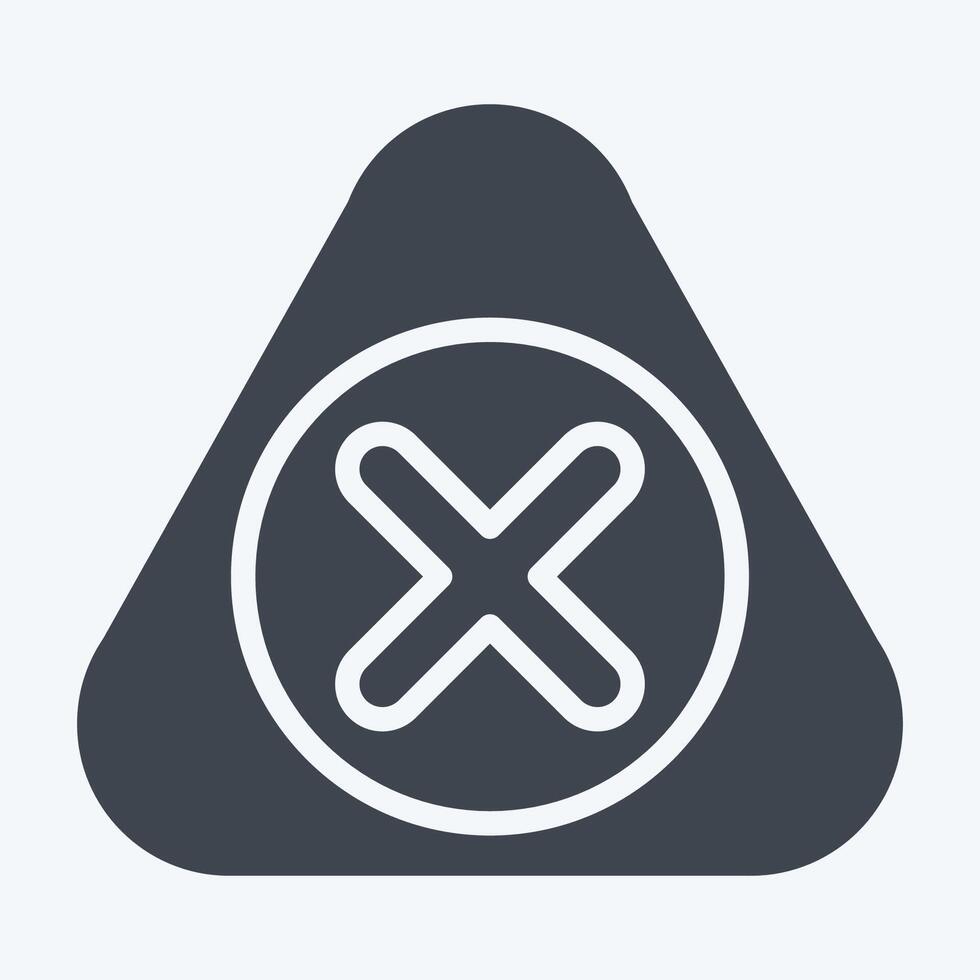 Icon Warning. related to Exclamation symbol. glyph style. design editable vector