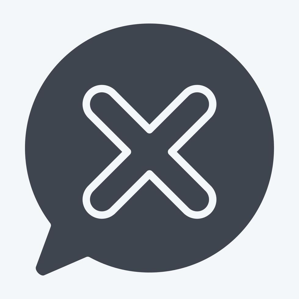 Icon Chat. related to Exclamation symbol. glyph style. design editable vector