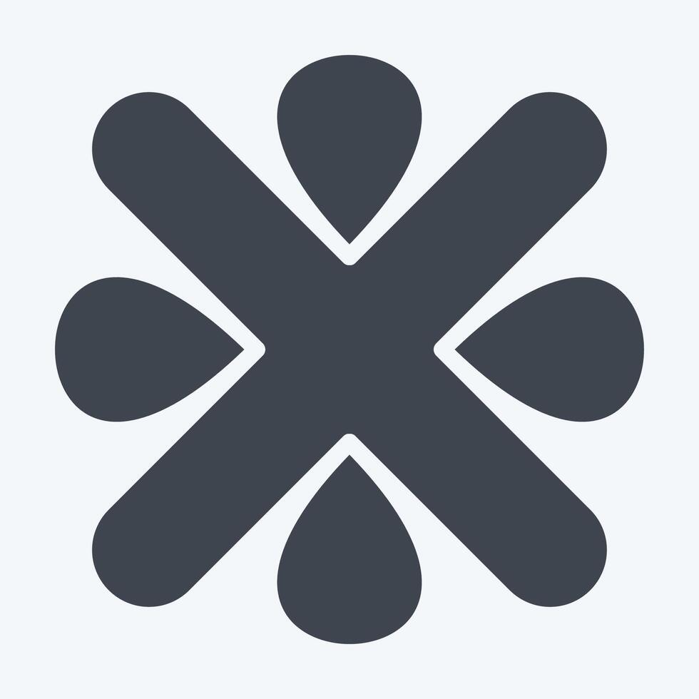 Icon Error. related to Exclamation symbol. glyph style. design editable vector