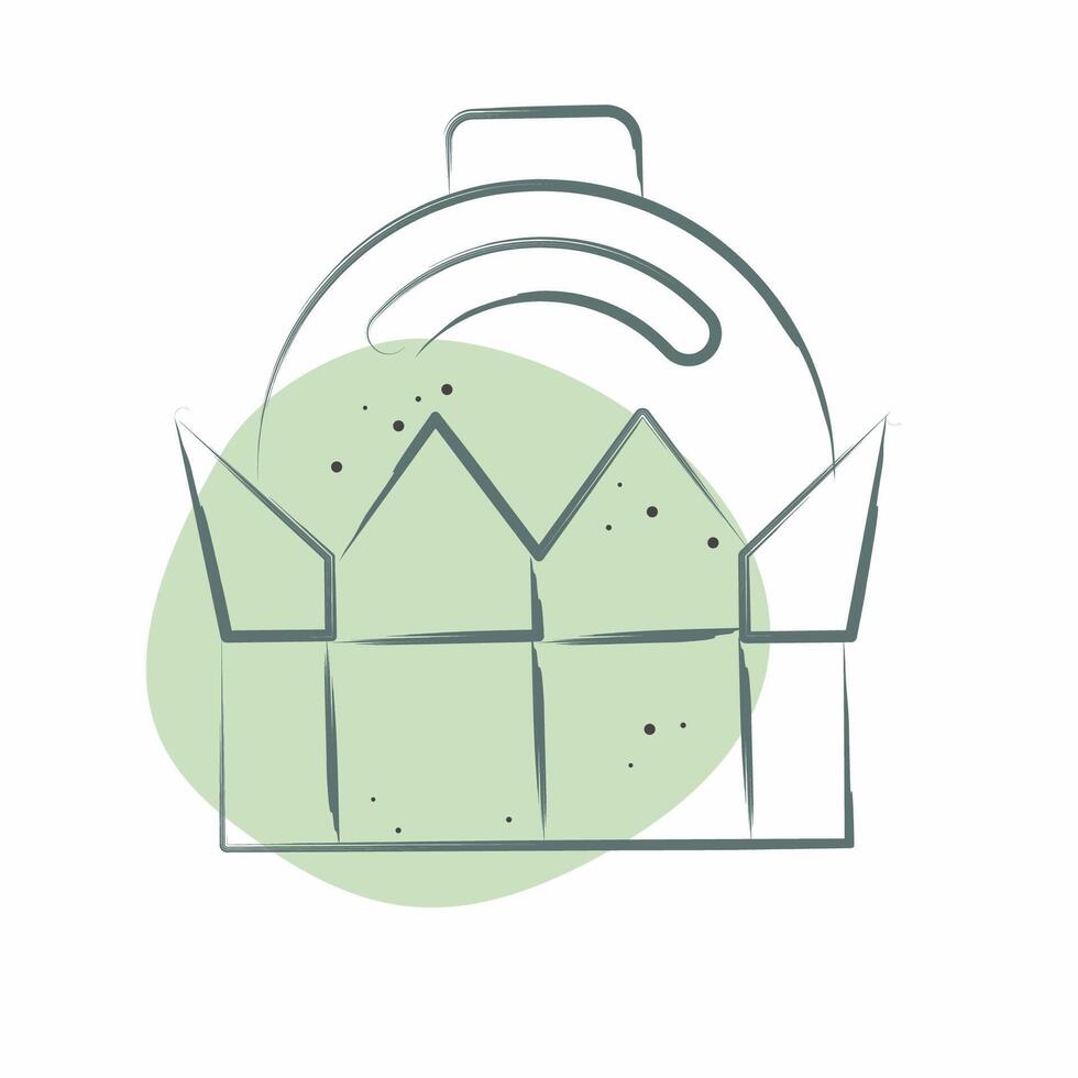 Icon Bayterek. related to Kazakhstan symbol. Color Spot Style. design editable vector