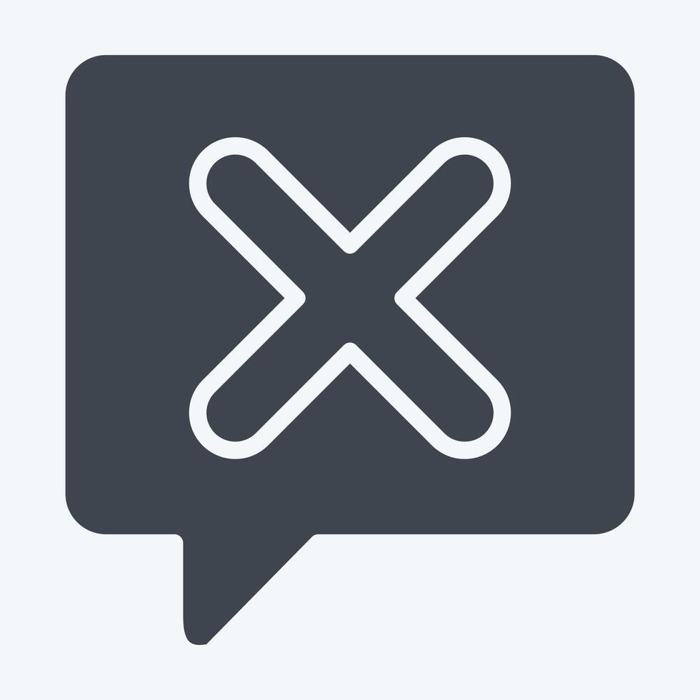 Icon Ask. related to Exclamation symbol. glyph style. design editable vector