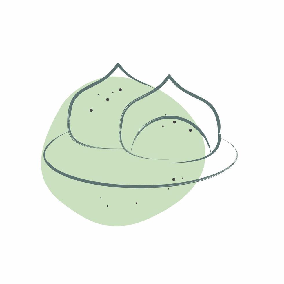 Icon Food Folk. related to Kazakhstan symbol. Color Spot Style. design editable vector