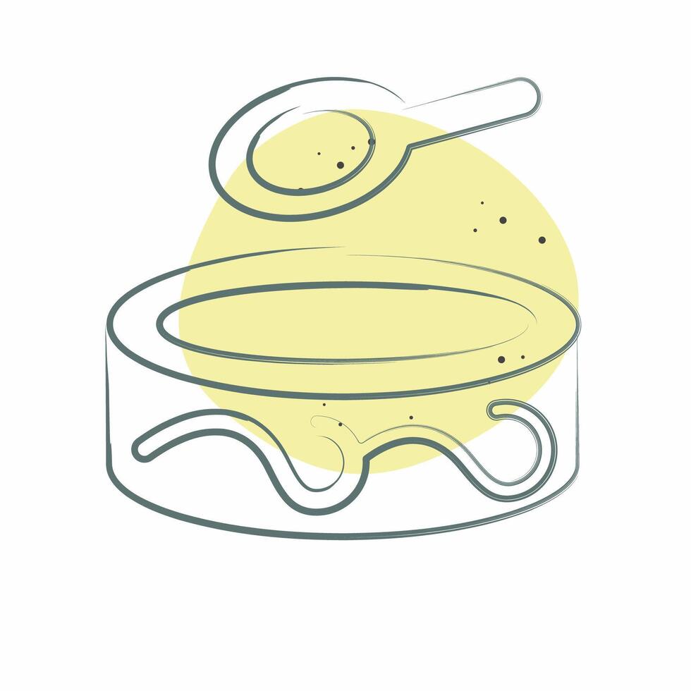 Icon Kumis. related to Kazakhstan symbol. Color Spot Style. design editable vector