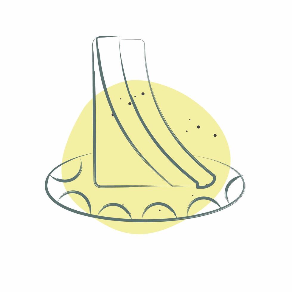 Icon Tent. related to Kazakhstan symbol. Color Spot Style. design editable vector