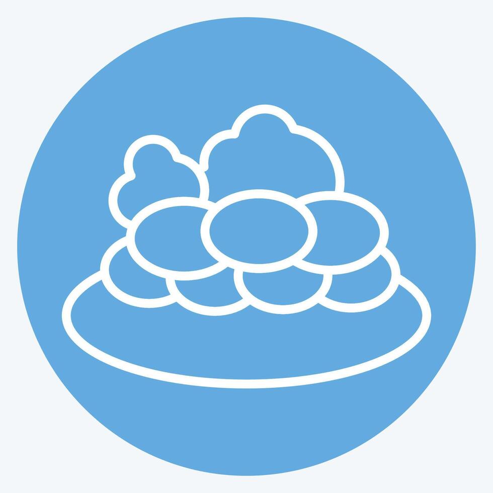 Icon Kazy. related to Kazakhstan symbol. blue eyes style. design editable vector