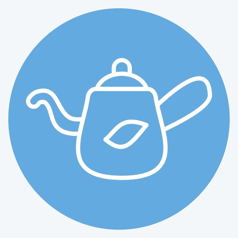 Icon Tea. related to Kazakhstan symbol. blue eyes style. design editable vector