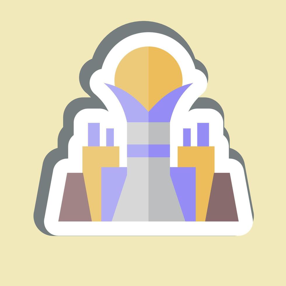 Sticker Bayterek Tower. related to Kazakhstan symbol. design editable vector