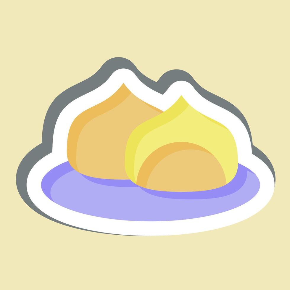 Sticker Food Folk. related to Kazakhstan symbol. design editable vector