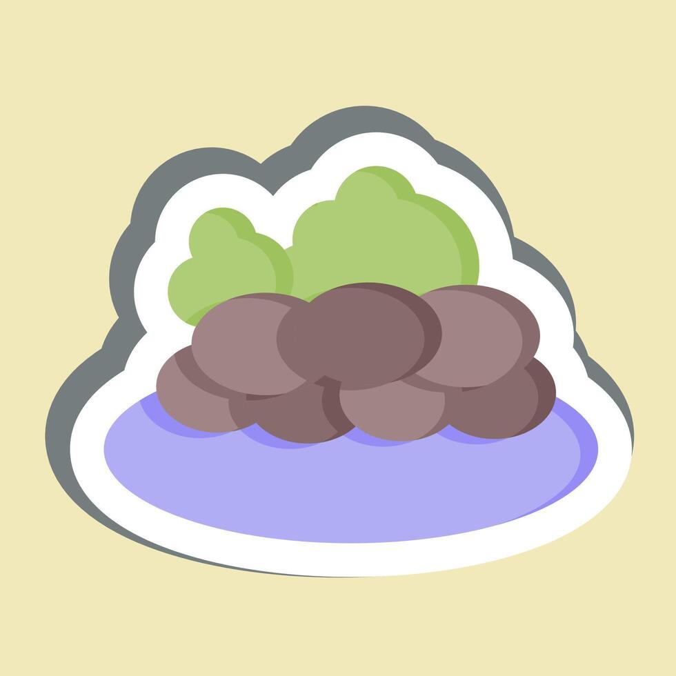 Sticker Kazy. related to Kazakhstan symbol. design editable vector