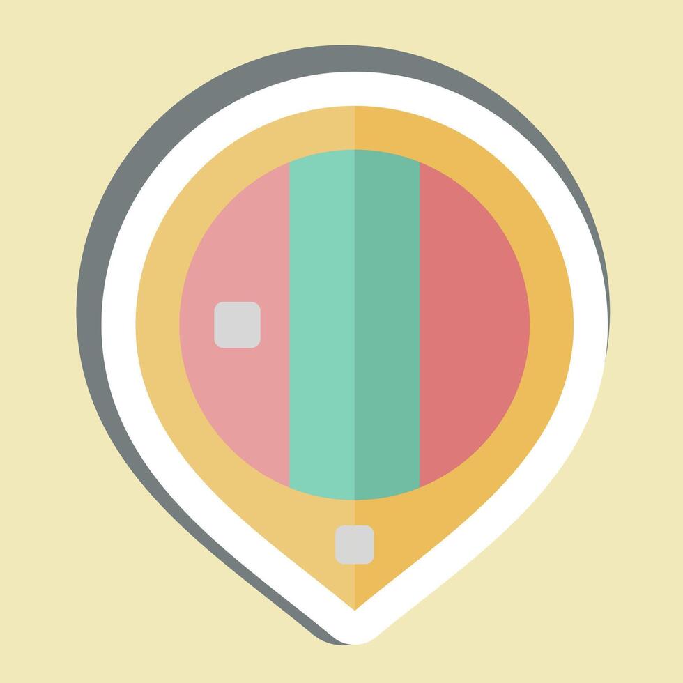 Sticker Mongolia. related to Kazakhstan symbol. design editable vector