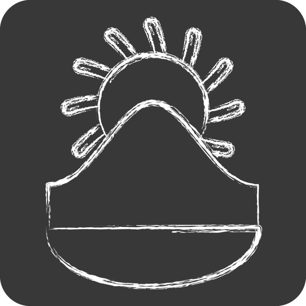 Icon Kyrgyzstan. related to Kazakhstan symbol. chalk Style. design editable vector