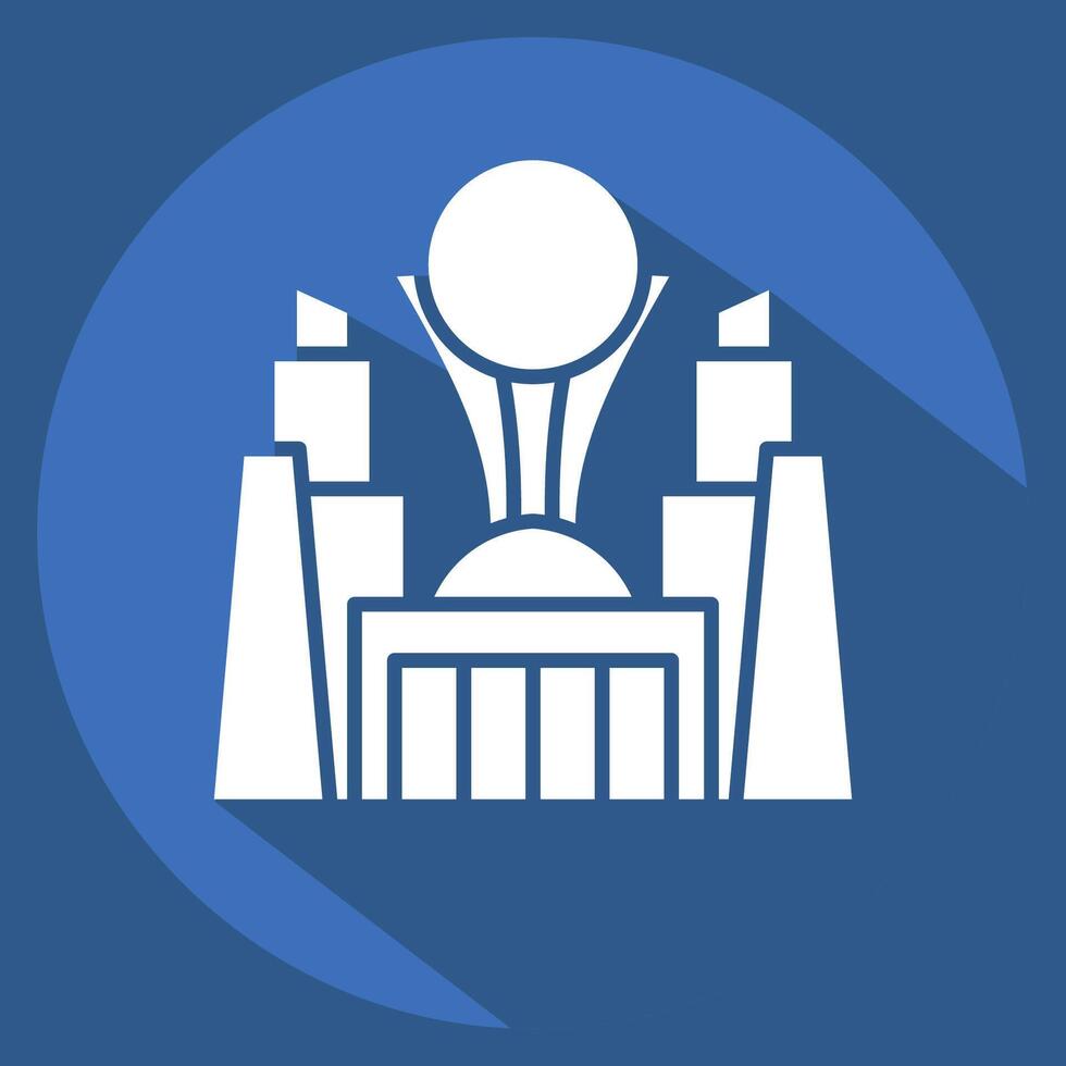 Icon Astana. related to Kazakhstan symbol. long shadow style. design editable vector