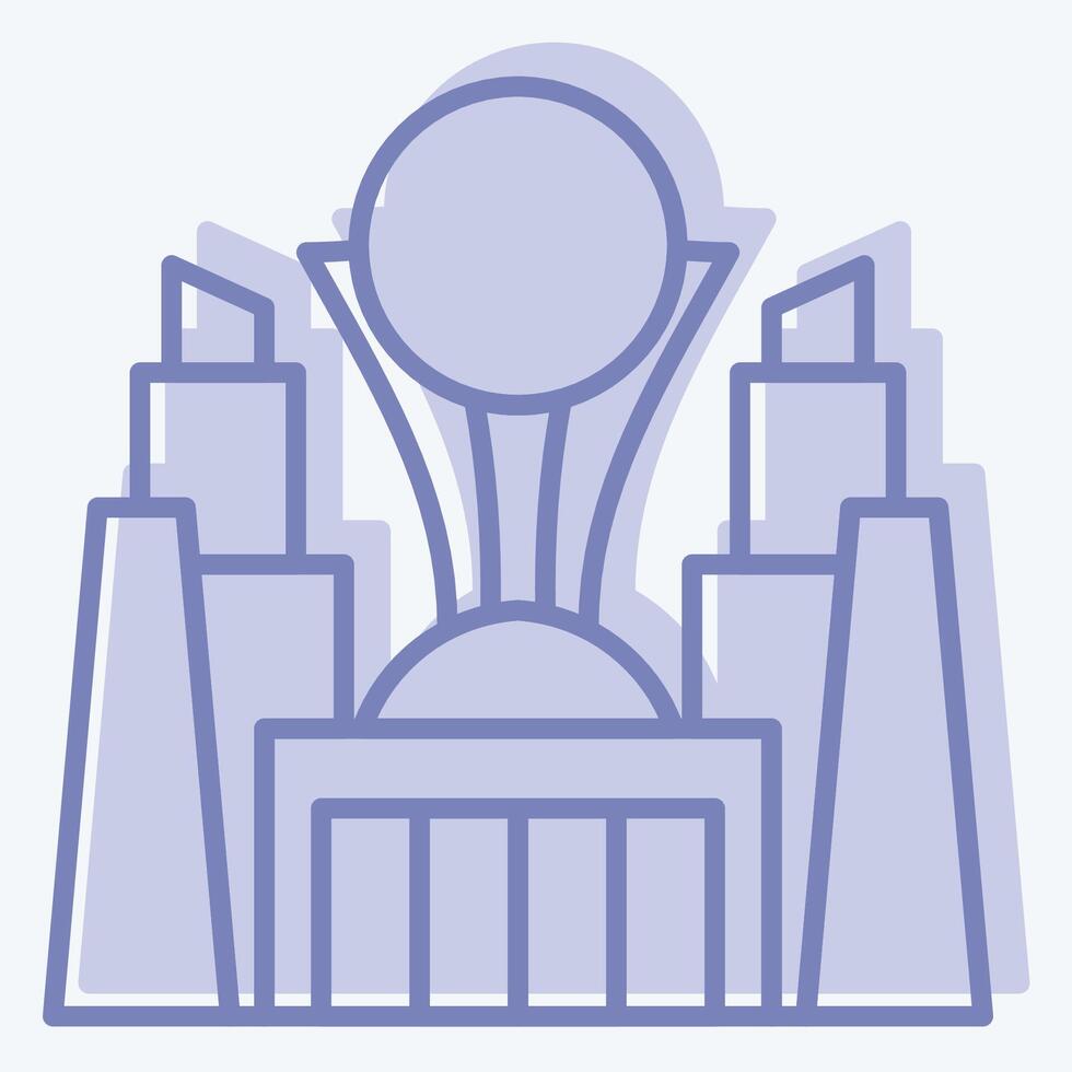 Icon Astana. related to Kazakhstan symbol. two tone style. design editable vector