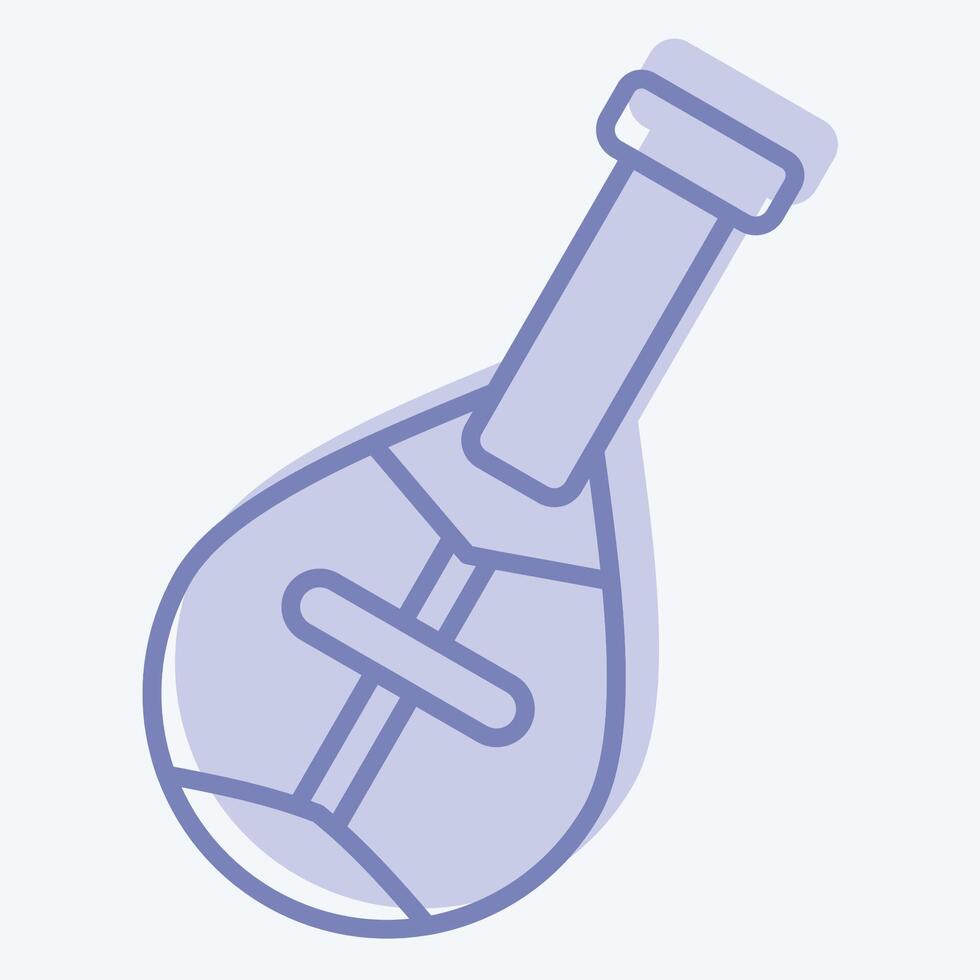 Icon Dombra. related to Kazakhstan symbol. two tone style. design editable vector