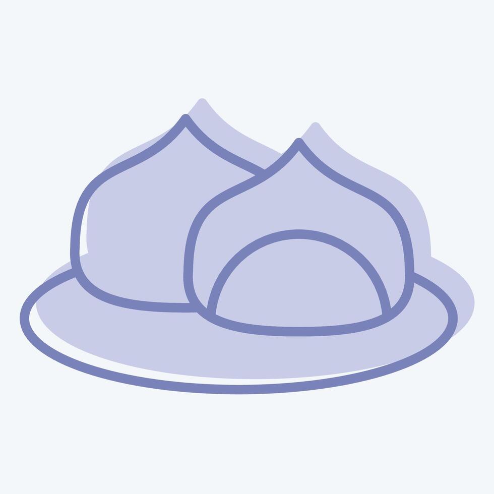 Icon Food Folk. related to Kazakhstan symbol. two tone style. design editable vector