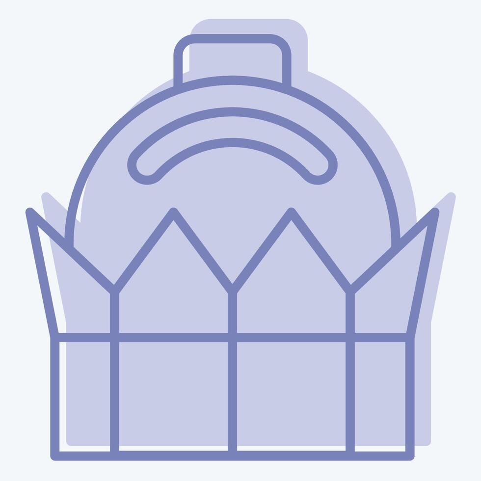 Icon Bayterek. related to Kazakhstan symbol. two tone style. design editable vector
