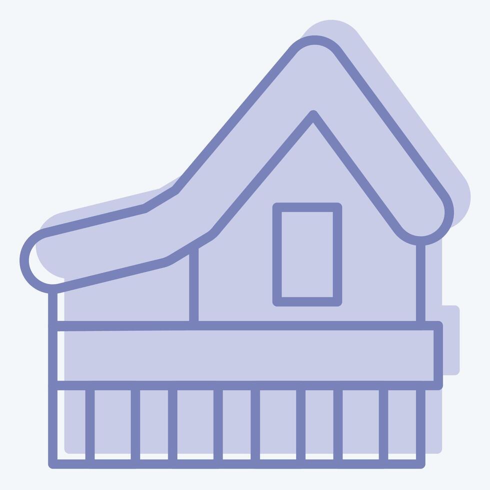 Icon House. related to Kazakhstan symbol. two tone style. design editable vector