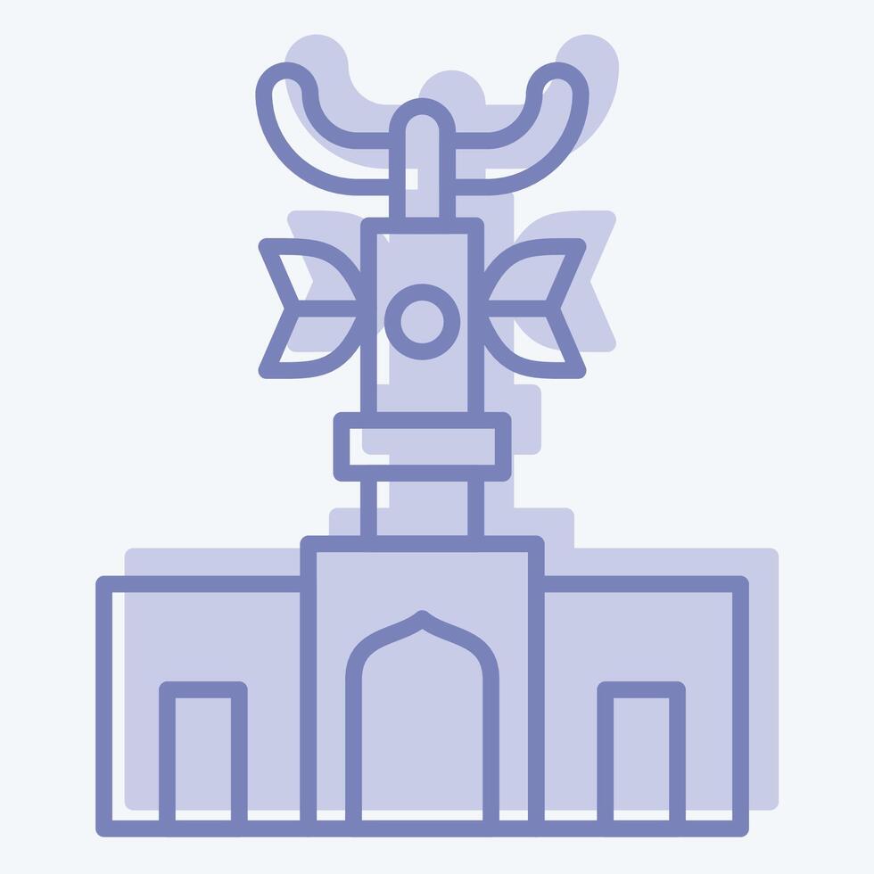 Icon Monument. related to Kazakhstan symbol. two tone style. design editable vector