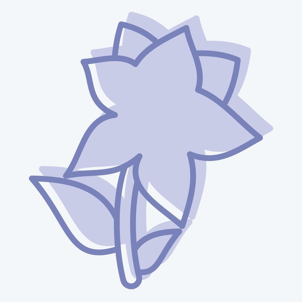 Icon Lilium. related to Kazakhstan symbol. two tone style. design editable vector