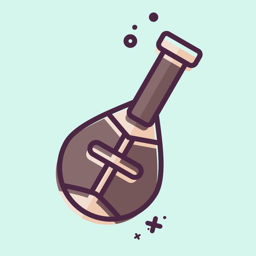 Icon Dombra. related to Kazakhstan symbol. MBE style. design editable vector