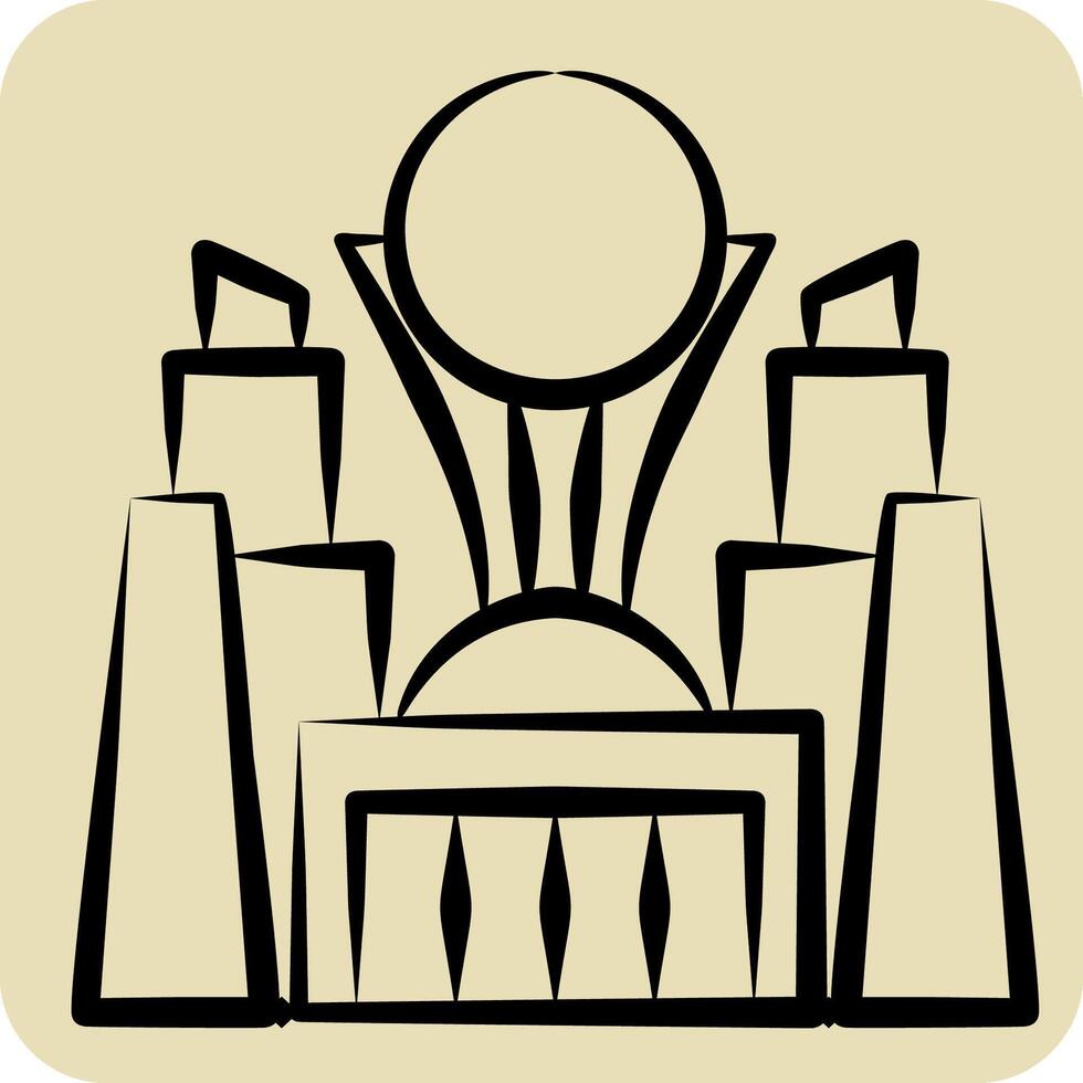 Icon Astana. related to Kazakhstan symbol. hand drawn style. design editable vector