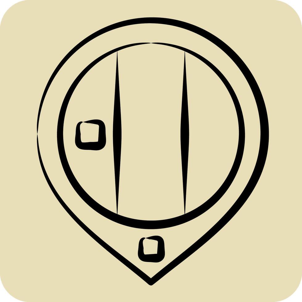 Icon Mongolia. related to Kazakhstan symbol. hand drawn style. design editable vector