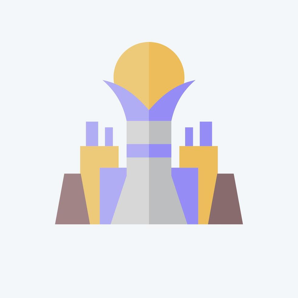 Icon Bayterek Tower. related to Kazakhstan symbol. flat style. design editable vector