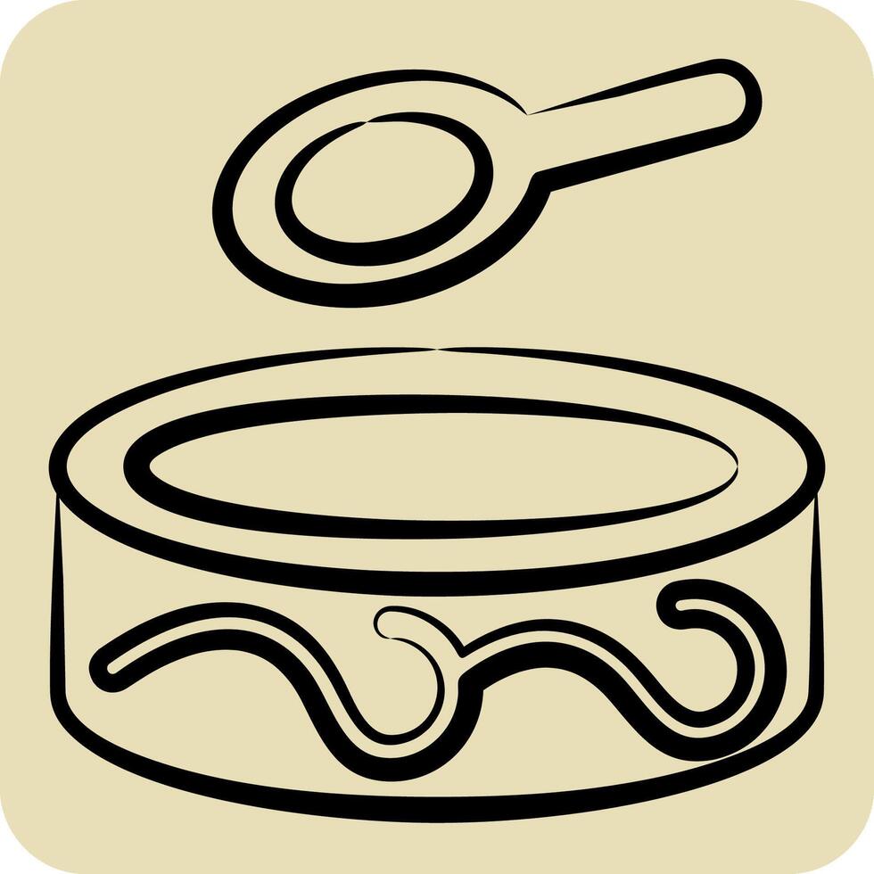 Icon Kumis. related to Kazakhstan symbol. hand drawn style. design editable vector