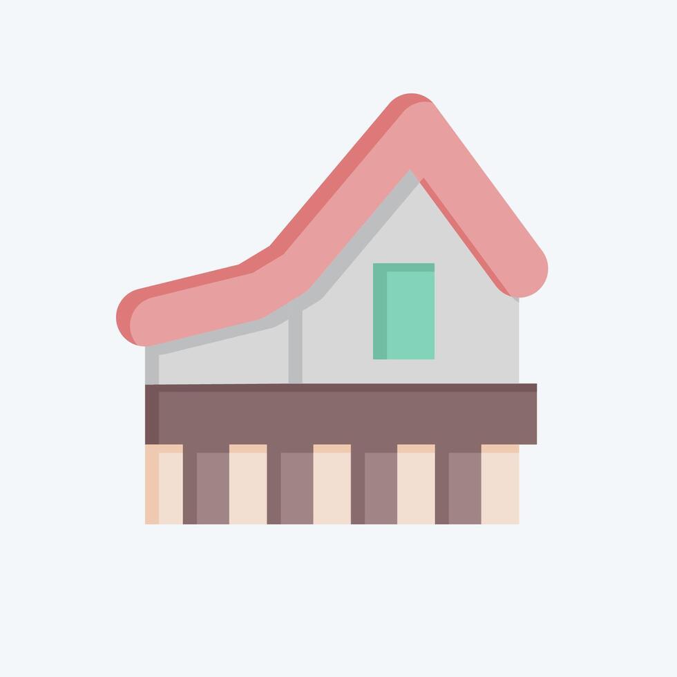Icon House. related to Kazakhstan symbol. flat style. design editable vector