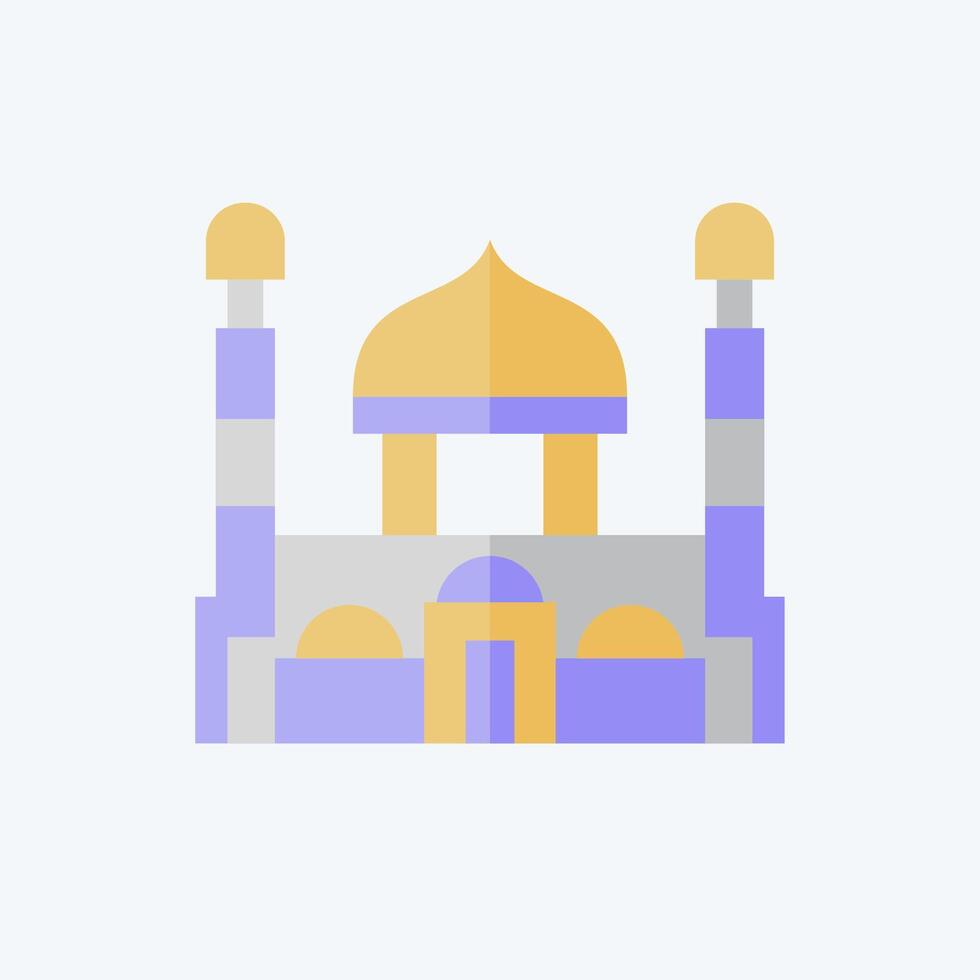 Icon Hazret Sultan Mosque. related to Kazakhstan symbol. flat style. design editable vector