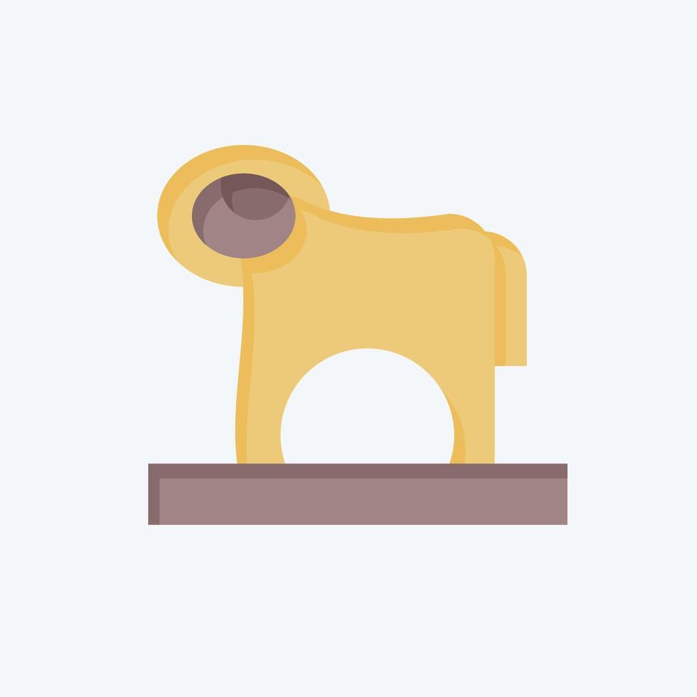 Icon RAM. related to Kazakhstan symbol. flat style. design editable vector