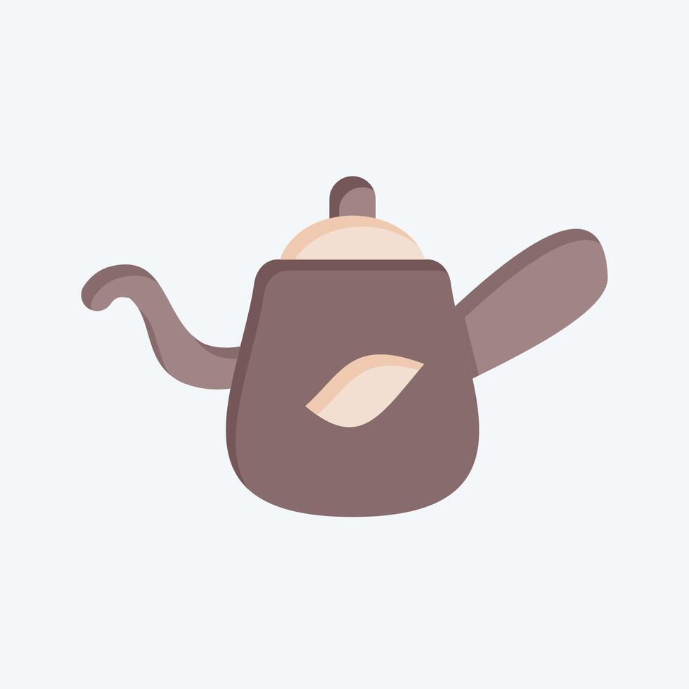 Icon Tea. related to Kazakhstan symbol. flat style. design editable vector
