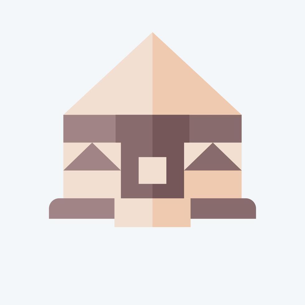 Icon Yurt. related to Kazakhstan symbol. flat style. design editable vector