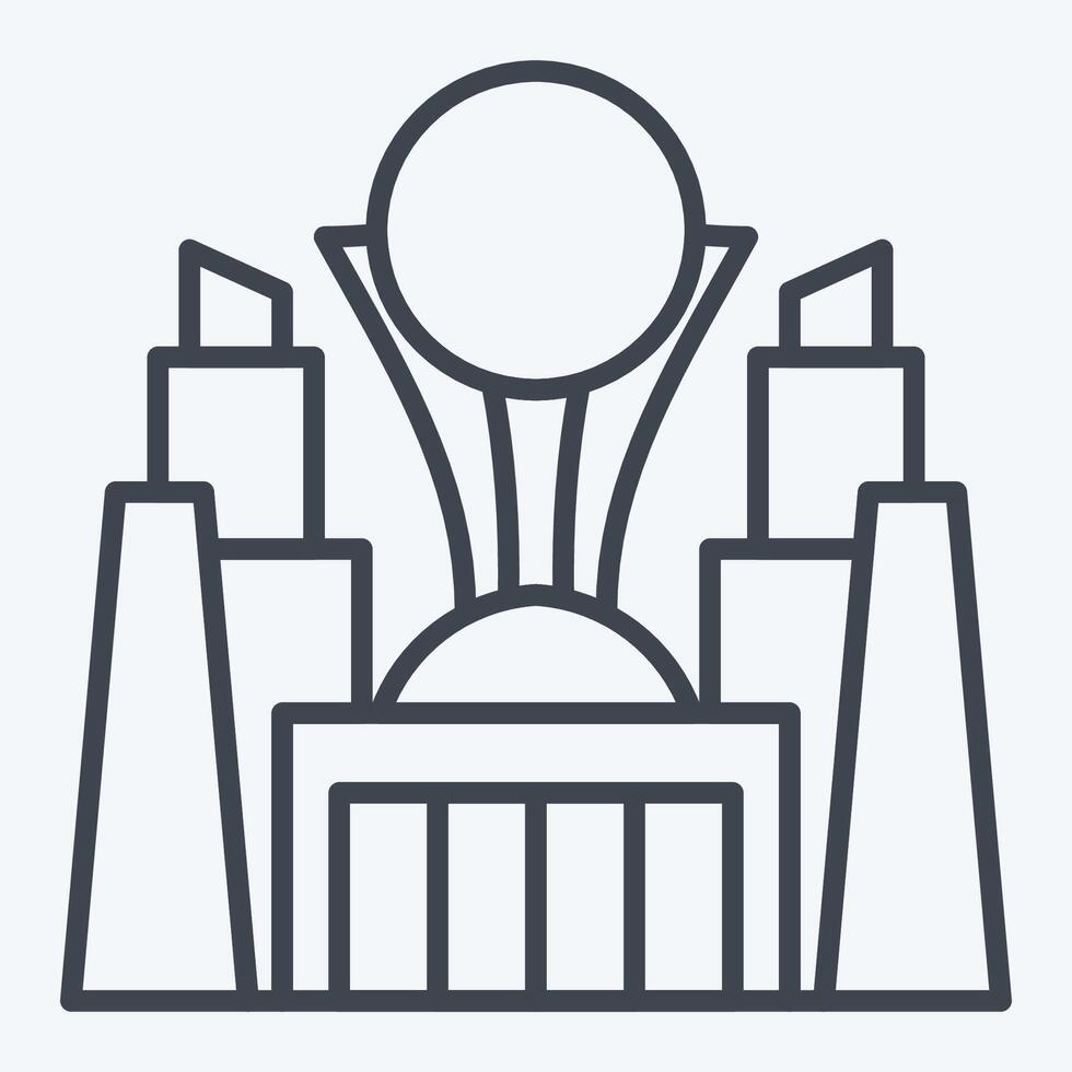 Icon Astana. related to Kazakhstan symbol. line style. design editable vector