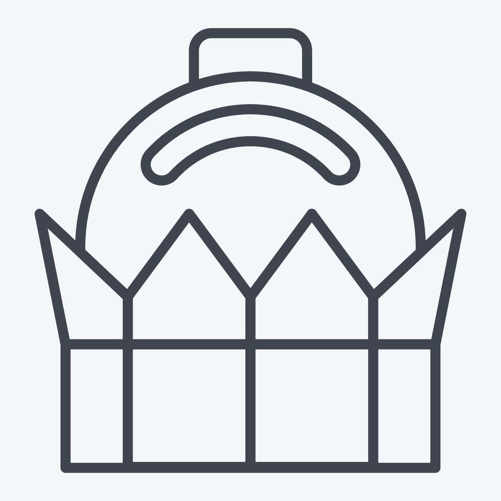 Icon Bayterek. related to Kazakhstan symbol. line style. design editable vector