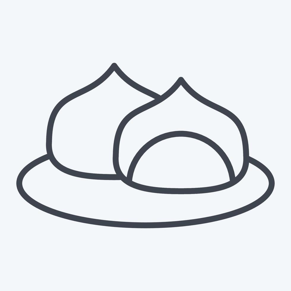 Icon Food Folk. related to Kazakhstan symbol. line style. design editable vector