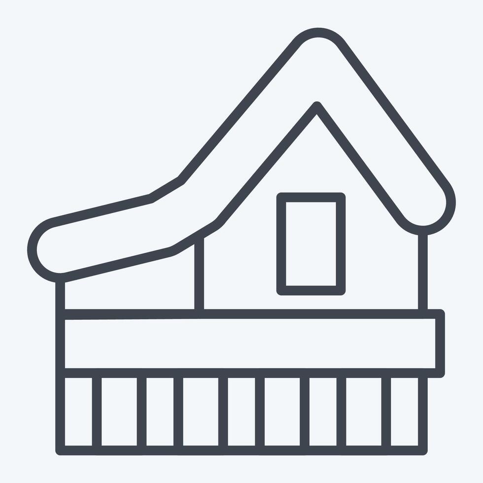 Icon House. related to Kazakhstan symbol. line style. design editable vector