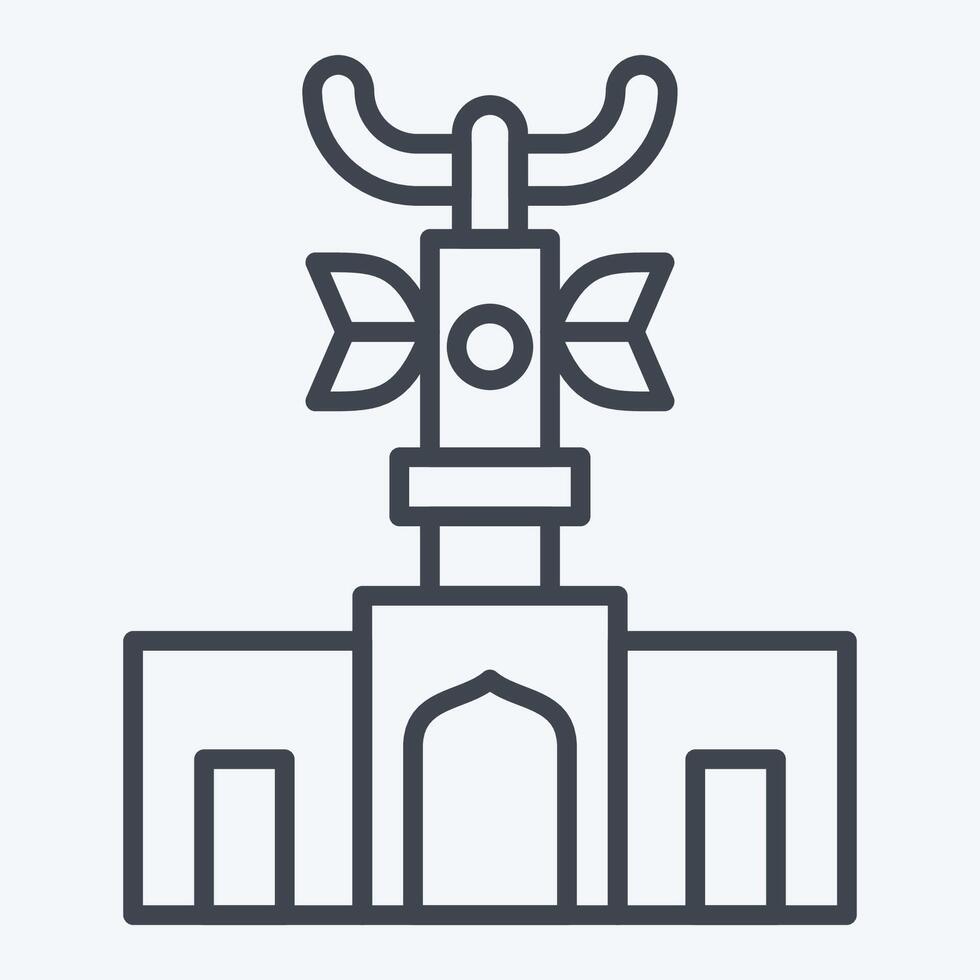 Icon Monument. related to Kazakhstan symbol. line style. design editable vector