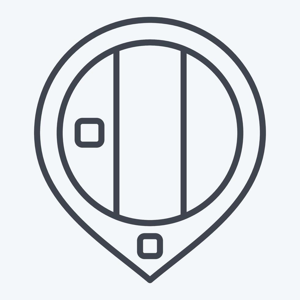 Icon Mongolia. related to Kazakhstan symbol. line style. design editable vector