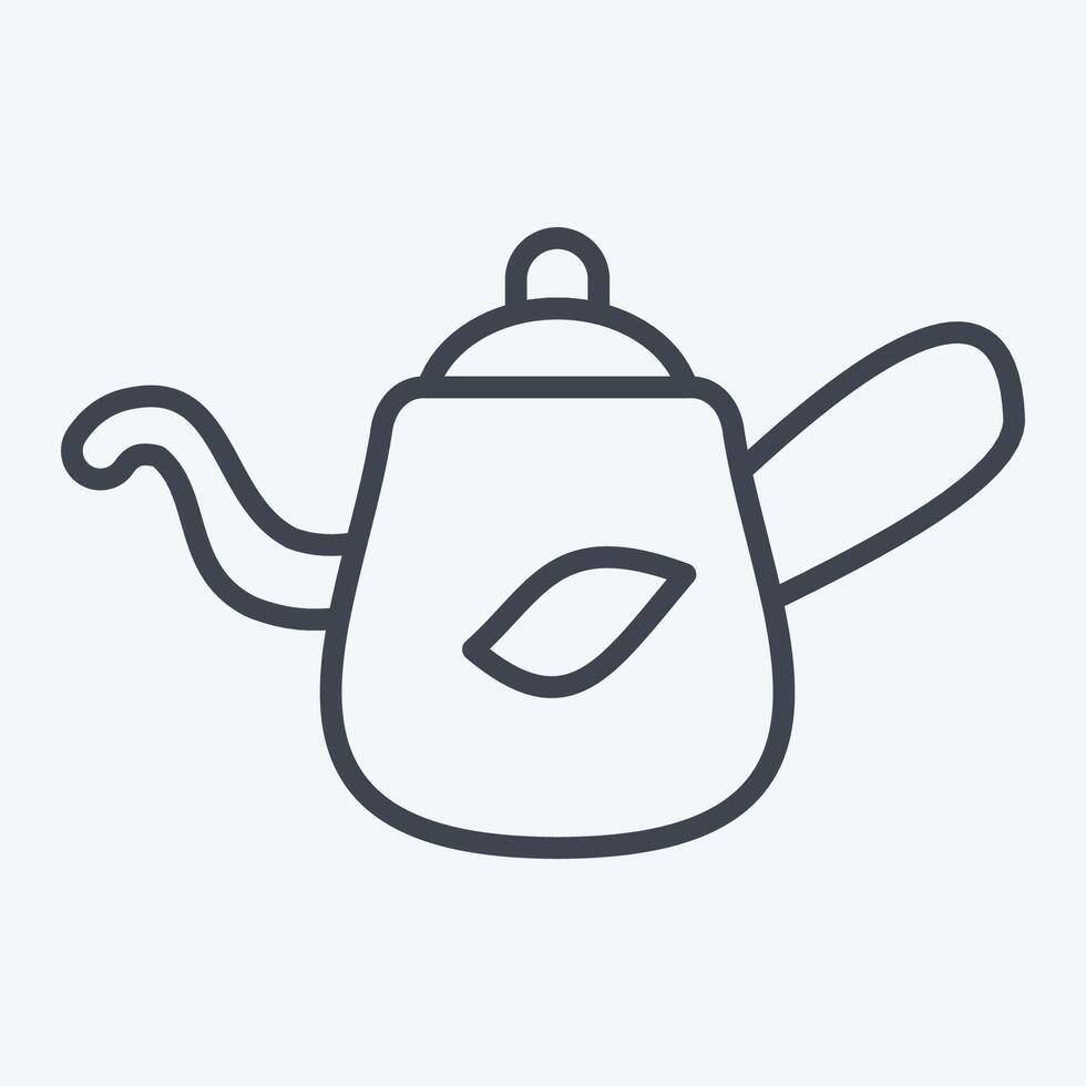 Icon Tea. related to Kazakhstan symbol. line style. design editable vector