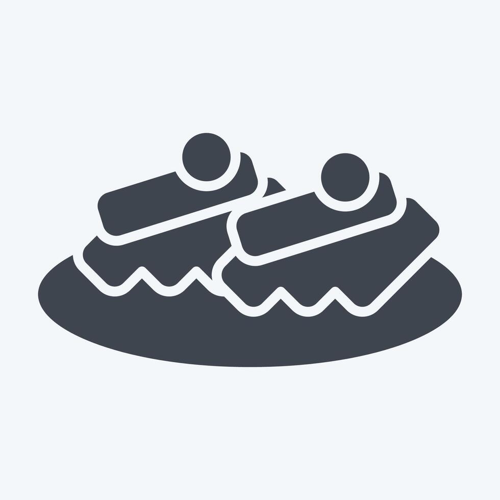 Icon Beshbarmak. related to Kazakhstan symbol. glyph style. design editable vector