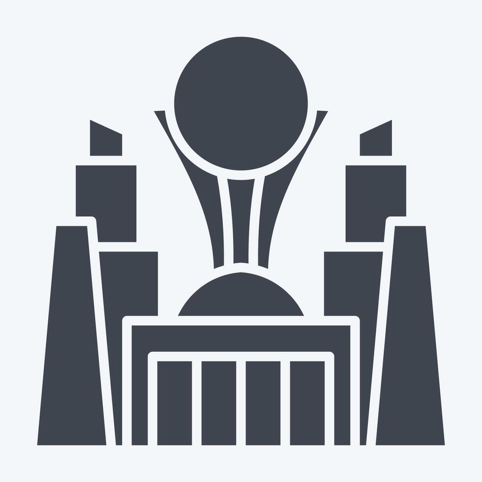 Icon Astana. related to Kazakhstan symbol. glyph style. design editable vector