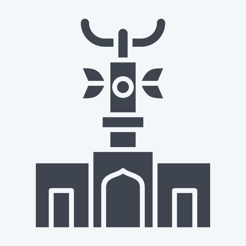 Icon Monument. related to Kazakhstan symbol. glyph style. design editable vector