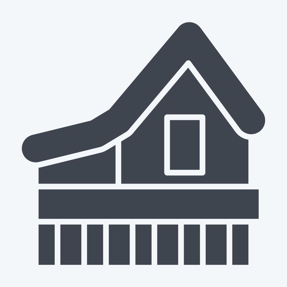 Icon House. related to Kazakhstan symbol. glyph style. design editable vector