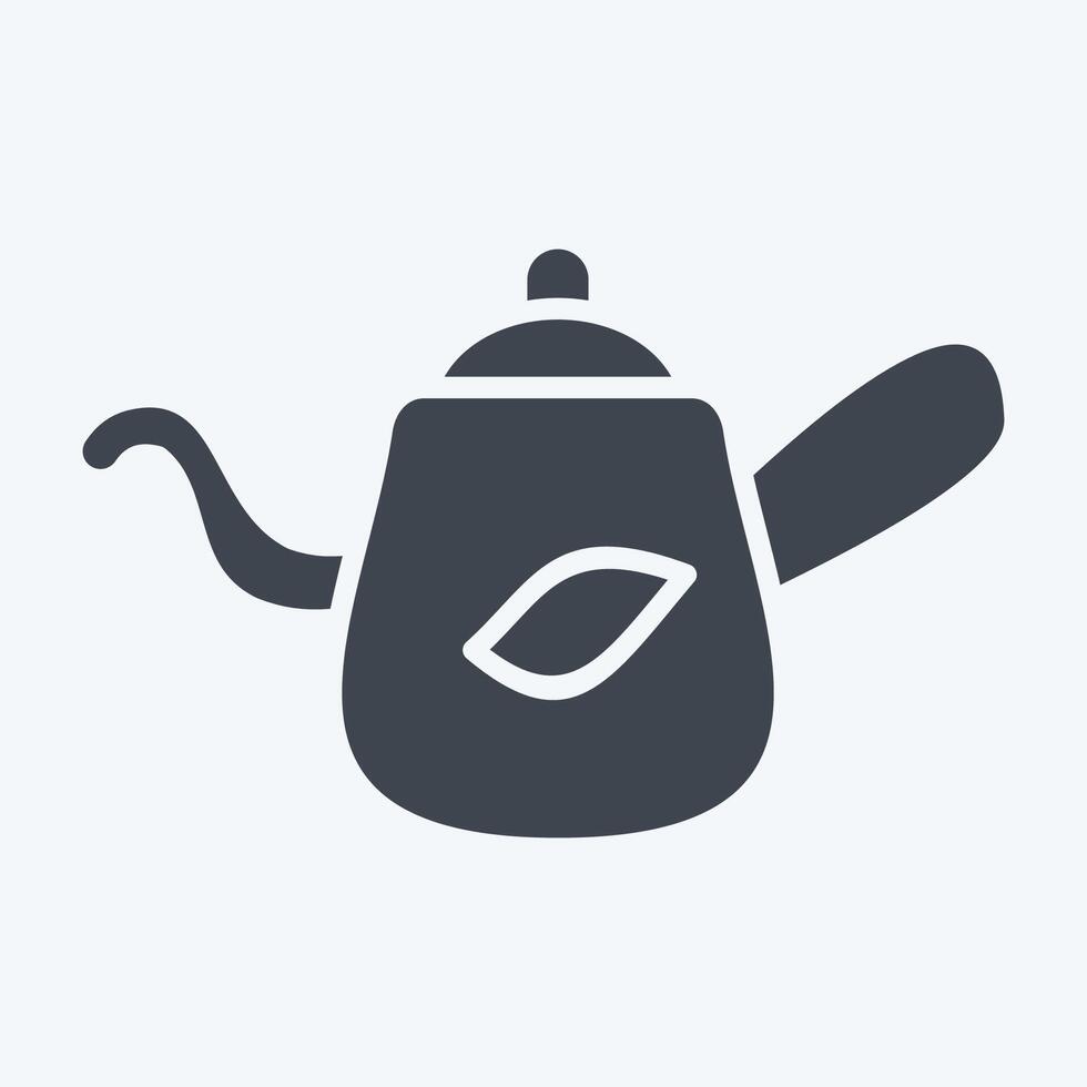 Icon Tea. related to Kazakhstan symbol. glyph style. design editable vector
