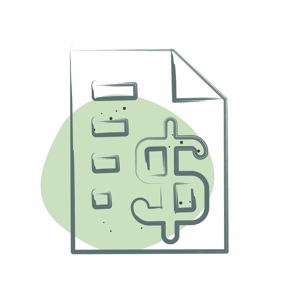 Icon Tax Return. related to Audit symbol. Color Spot Style. design editable vector