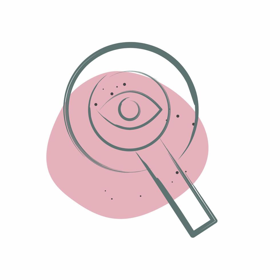 Icon Transparency. related to Audit symbol. Color Spot Style. design editable vector