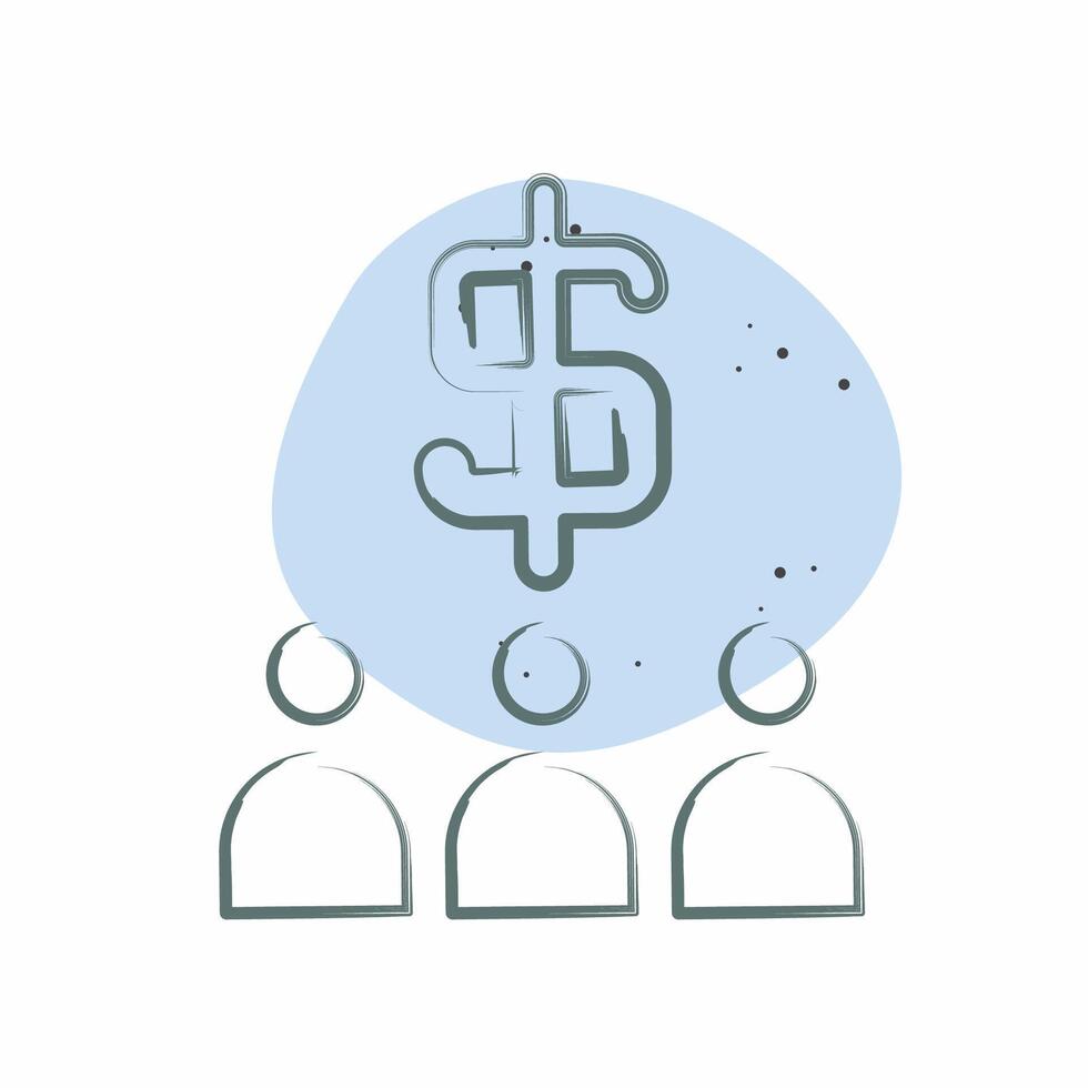 Icon Review. related to Audit symbol. Color Spot Style. design editable vector