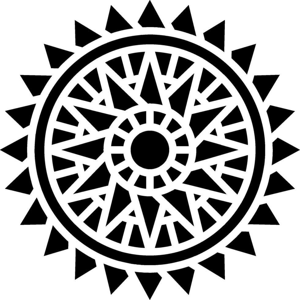 Mandal Lined UI Illustration vector